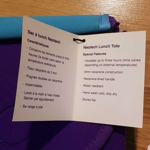 Neotech lunch tote with foldable cutlery set NWT - Picture 3 of 4